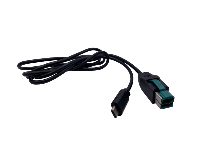 12V Powered USB Connector to USB 3.0 Type C Cable
